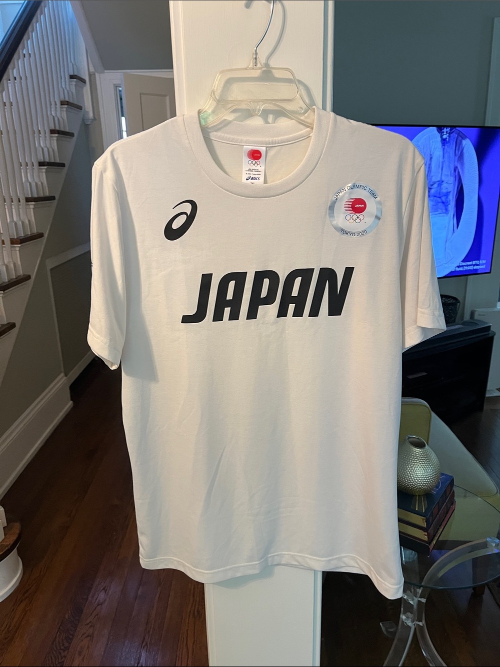 Asics White Japan 2020 Olympics Logo Crew Neck Tee